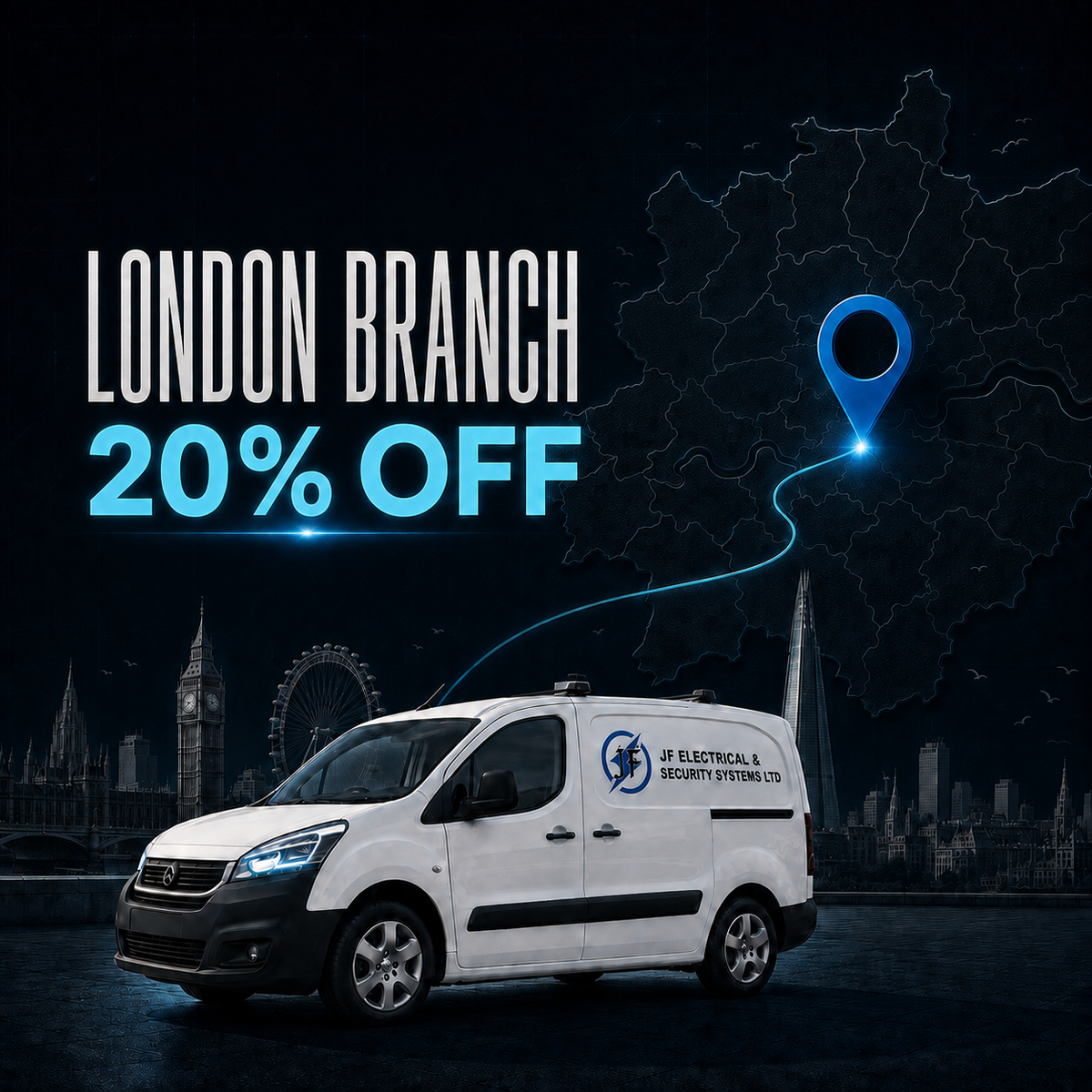 JF Electrical & Security Systems London branch now open