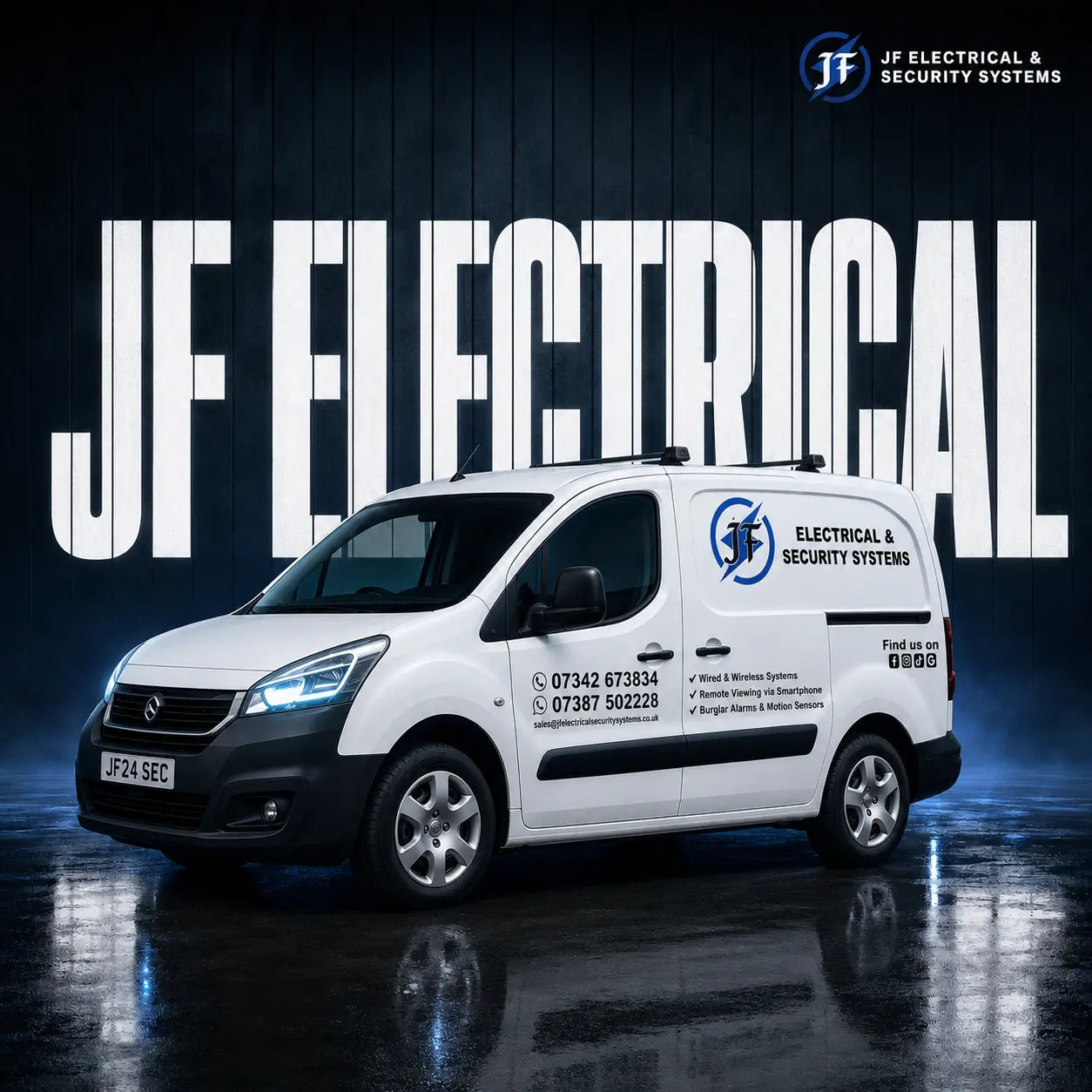 JF Electrical & Security Systems service vehicle