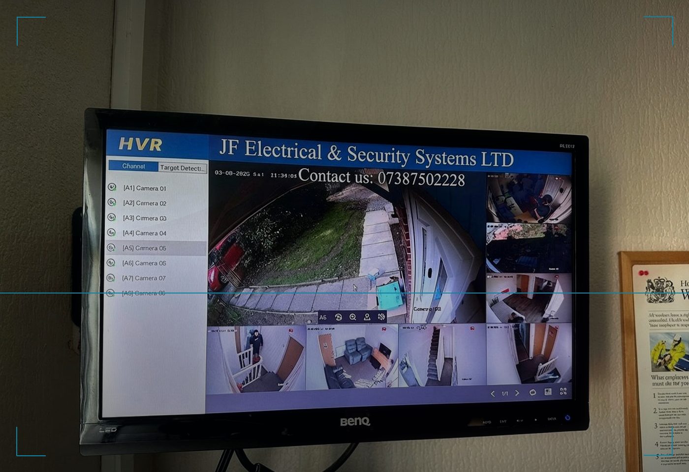 JF CCTV monitoring screen